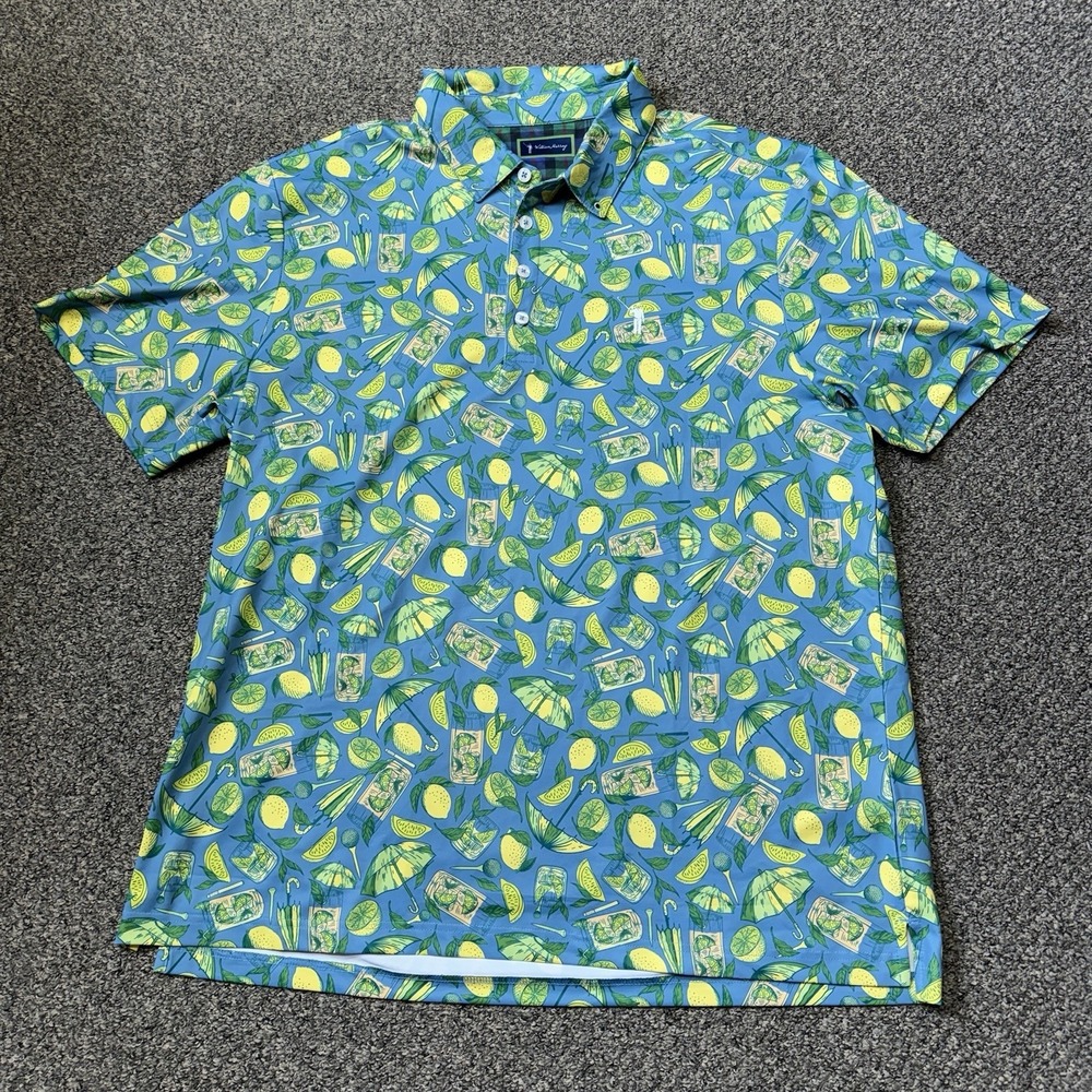 Lot Of 5 William Bill Murray Golf Polo Shirts XL Colorful Cocktail Pizza Beach - Picture 10 of 15